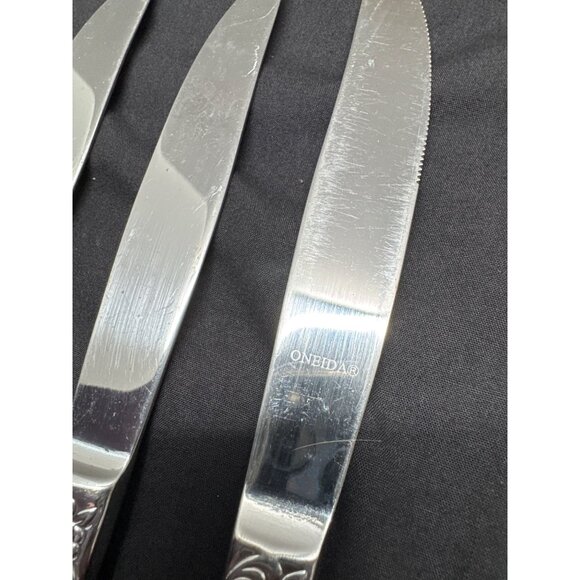 Oneida Azalea Stainless Glossy 17-Piece Vintage Flatware Set Pattern OSHA - Picture 3 of 16
